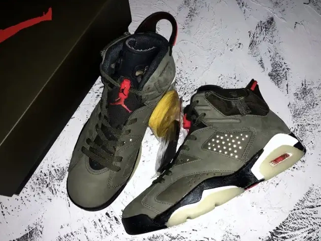 Rep TBK Scott Travis Olive 6 Jordan x Air CN1084-200 Medium 0407